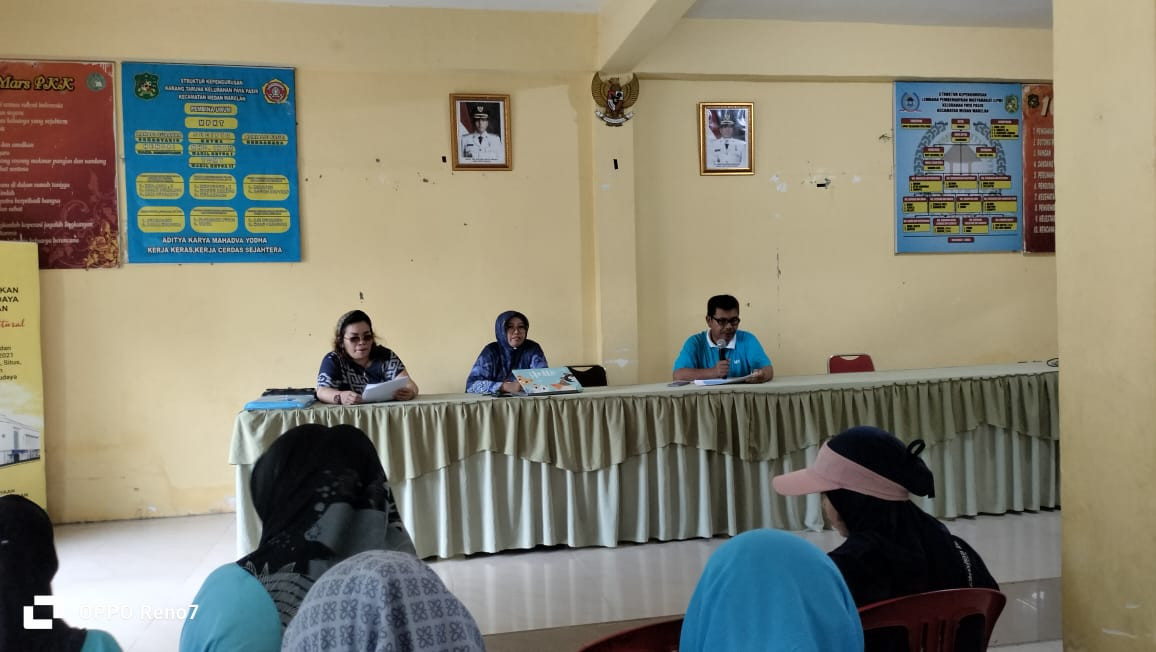 PEMBEKALAN POKJA KAMPUNG KELUARGA BERKUALITAS DI AULA PAYA PASIR KEC. MEDAN MARELAN.