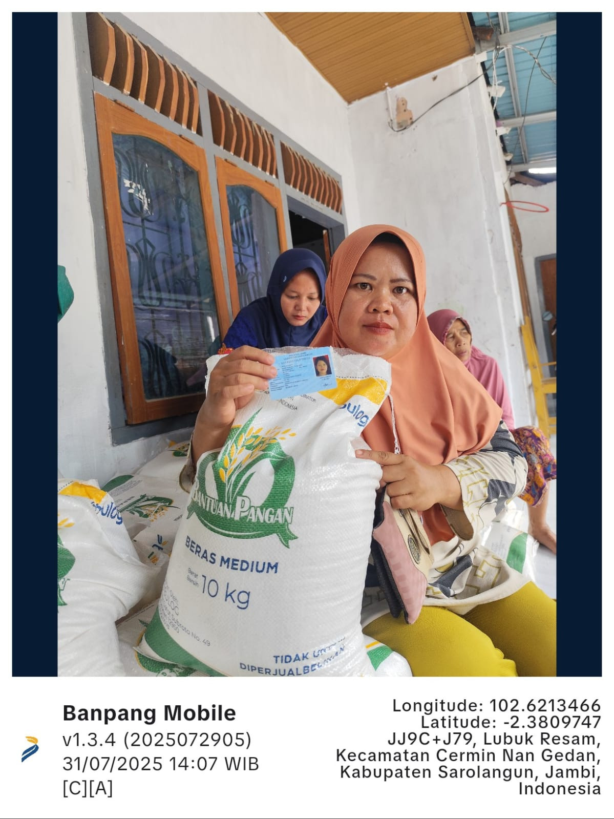Bantuan pangan di desa tendah tgl 31 juli 2025