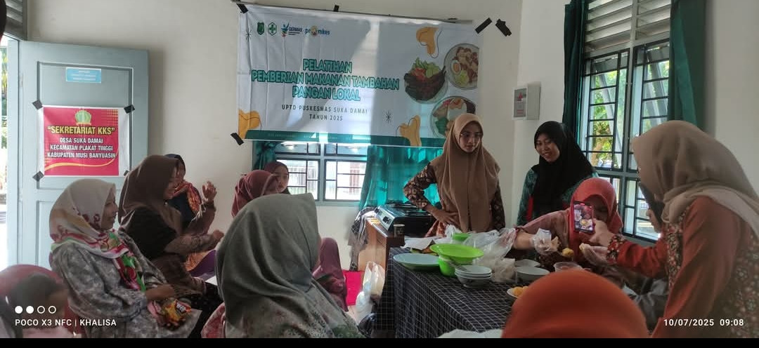 Pelatihan Pemberian Makanan Tambahan Pangan Lokal Desa suka Damai
