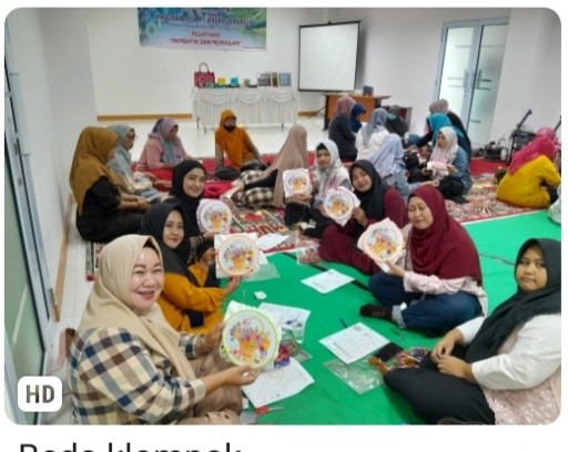 Hasil sulaman dari tali pita