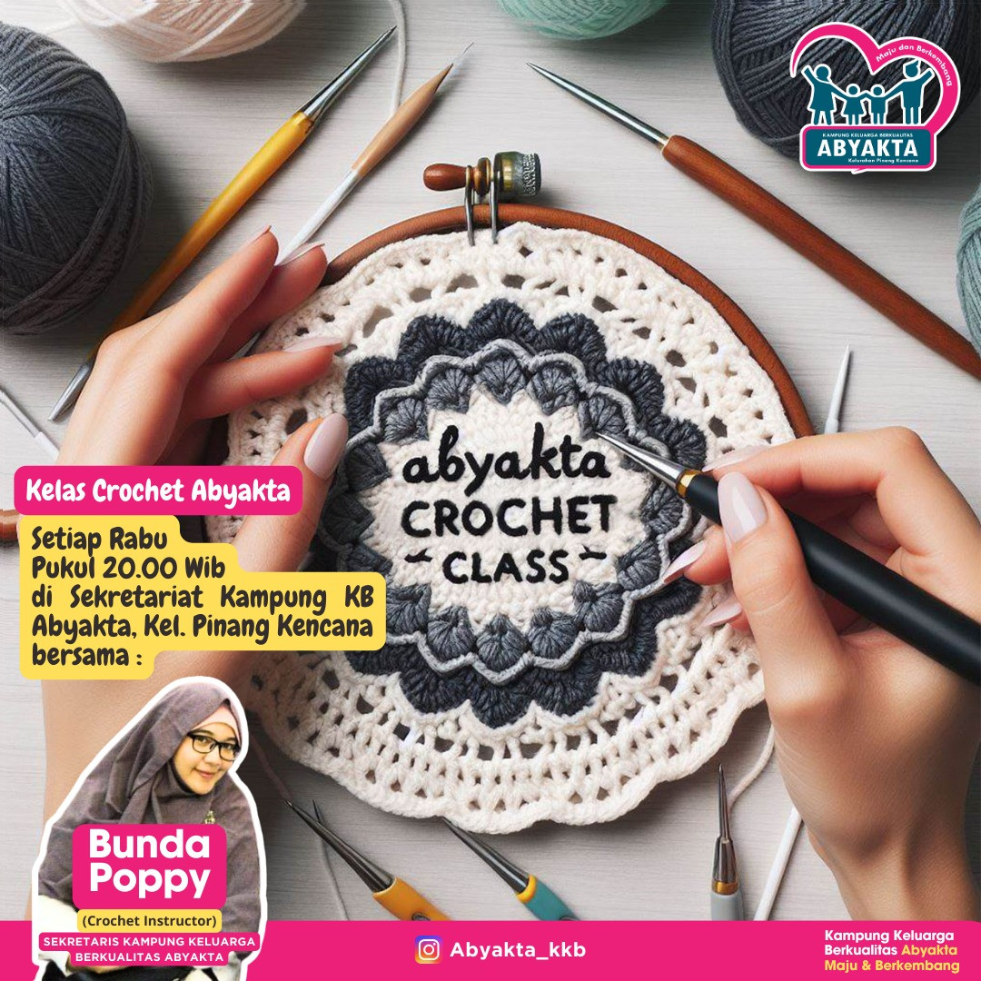 Class Kroceth Bersama Bunda Poppy  Mengadakan Latihan Kroceth Untuk Meningkatkan Ekonomi Keluarga Bertempat Di Kampung Karang Rejo Kelurahan Pinang Kencana