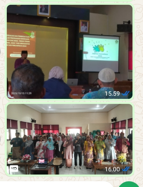 Ketua RDK Kampung kb Abyakta menghadiri sosialisasi mencegah kekerasan pada Perempuan Dan Anak Membangun Masyarakat Yg Lebih Harmonis Dan Sejahtera Serta Meningkatkan Kesadaran Masyarakat Tentang pentingnya mencegah kekerasan terhadap perempuan dan anak
