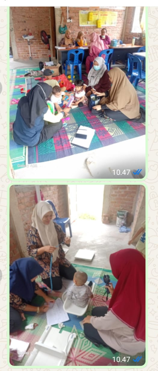 Petugas Kesehatan Bersama Kader Posyandu Kecubung Mengadakan Monitoring Tumbuh Kembang Anak Agar Masyarakat Dapat Memperoleh Pengetahuan Dan Keterampilan Yg Lebih Baik Dalam Menjaga Dan Kesejahteraan Keluarga