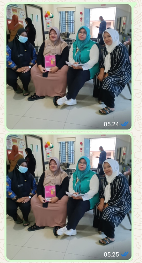 Tim 3 TPK Kelurahan pinang kencana Melakukan Pendampingan Kepada Bumil Periksa Rutin Di Puskesmas Untuk Memantau Kesehatan diri Dan Janin Dan Memantau Tumbuh Kembang Janin Serta Memberikan Edukasi Tentang Perawatan Kehamilan Dan Persiapan Persalinan