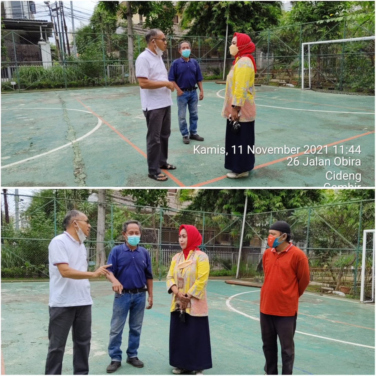 Monitoring Lapangan Futsal Oleh Kasatpel Sudin Pora