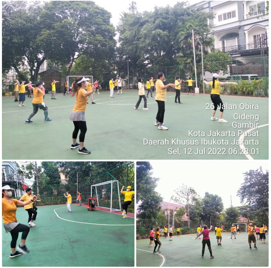 Senam tera kelurahan Cideng