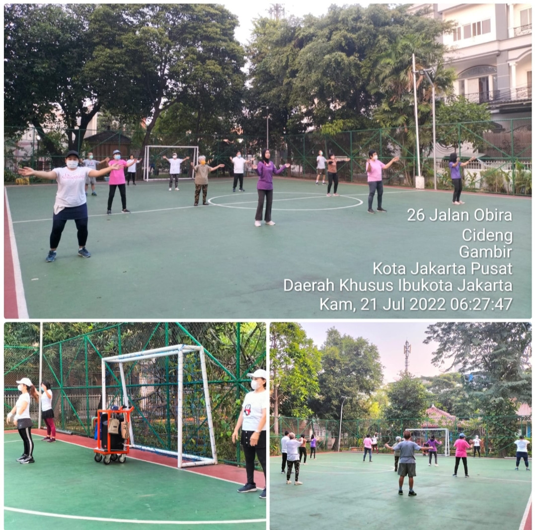 Senam tera kelurahan Cideng