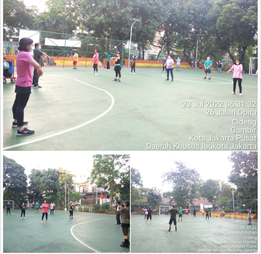 Senam tera kelurahan Cideng