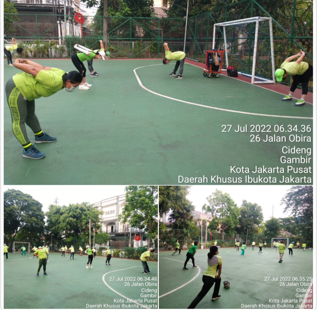 Senam tera kelurahan Cideng