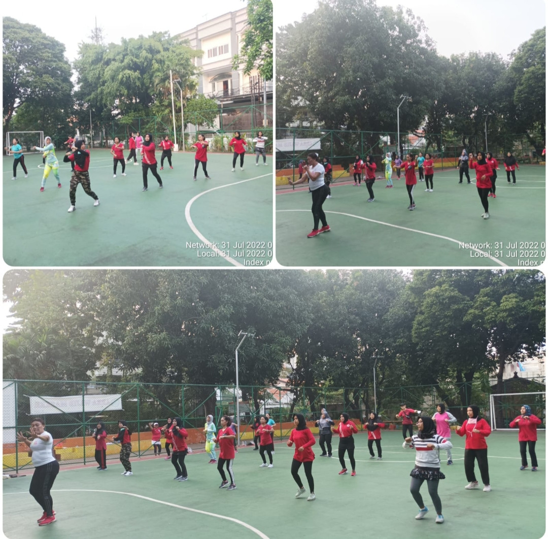 Pelatihan senam dari Sudin pora