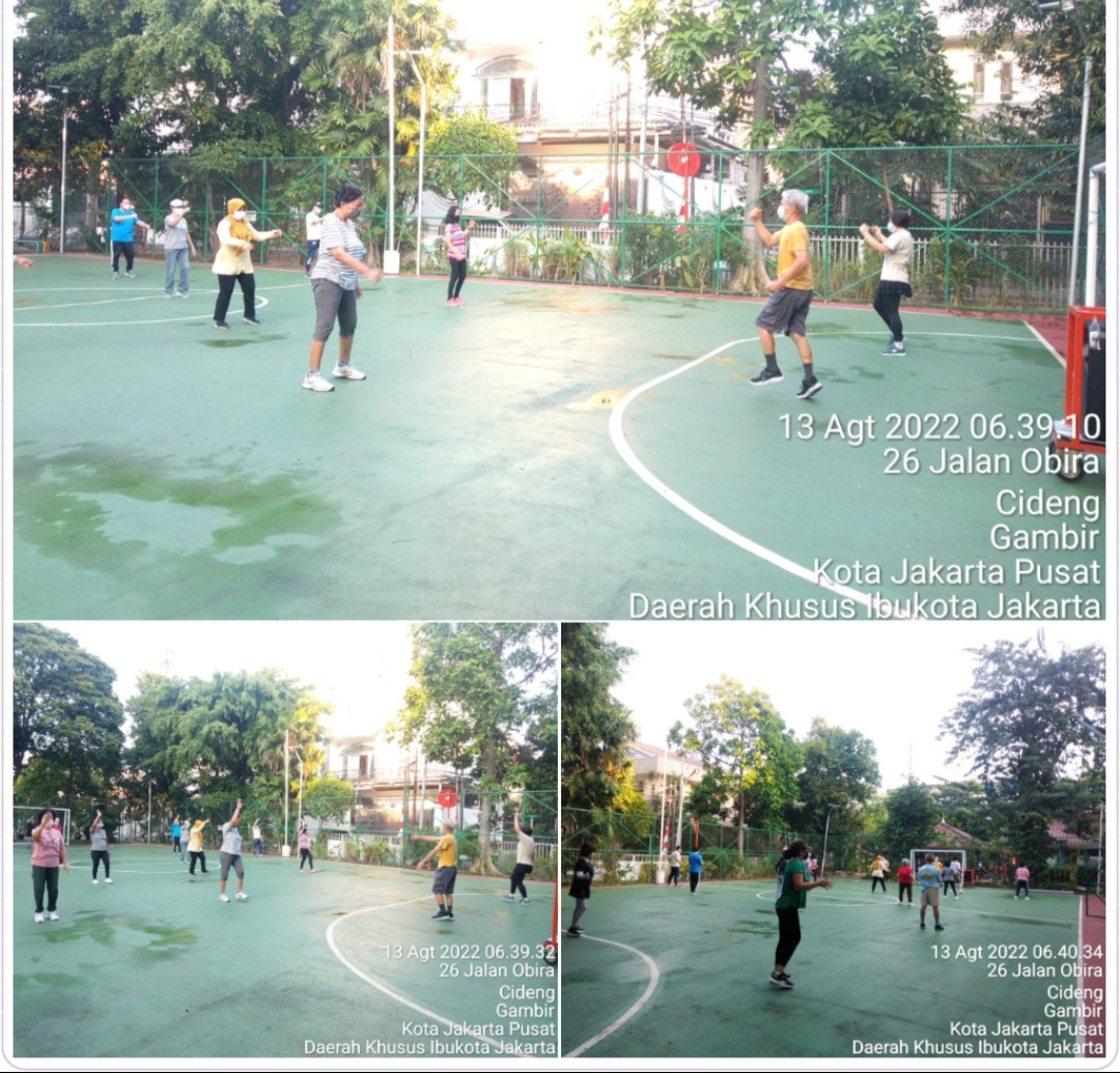 Senam tera kelurahan Cideng