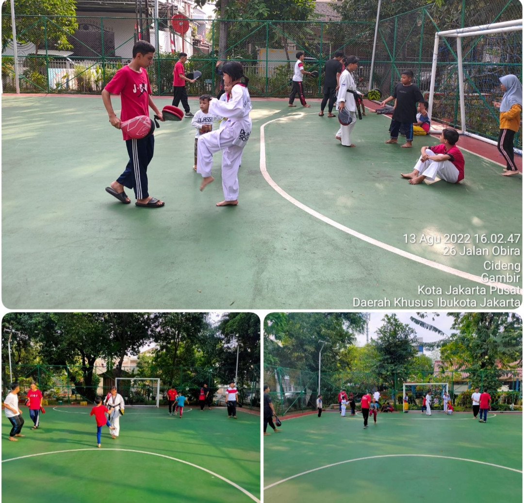 Pelatihan olahraga beladiri taekwondo