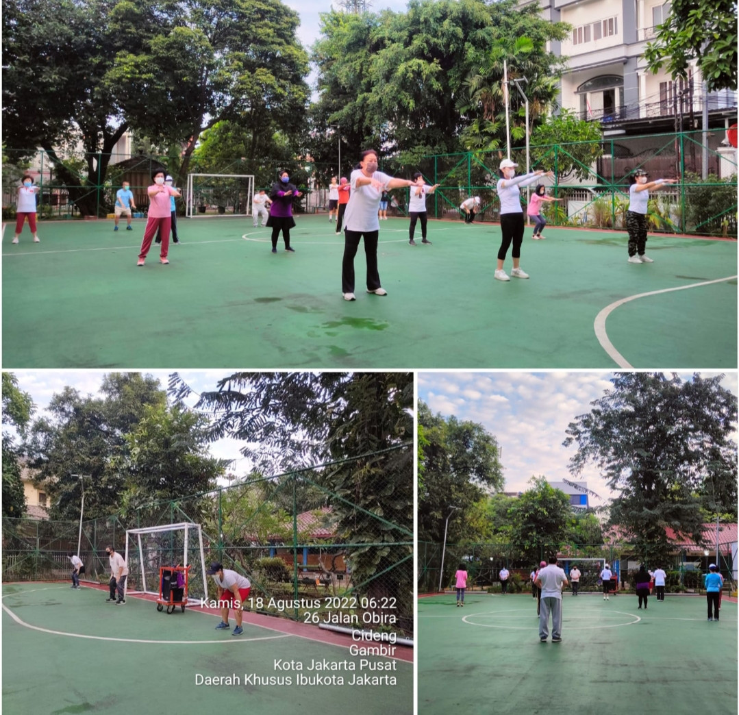 Senam tera kelurahan Cideng