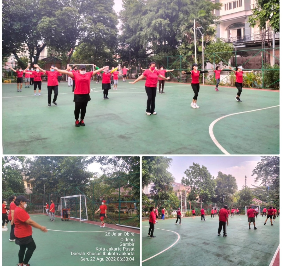 Senam tera kelurahan Cideng