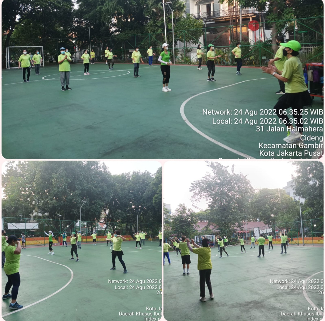 Senam tera kelurahan Cideng