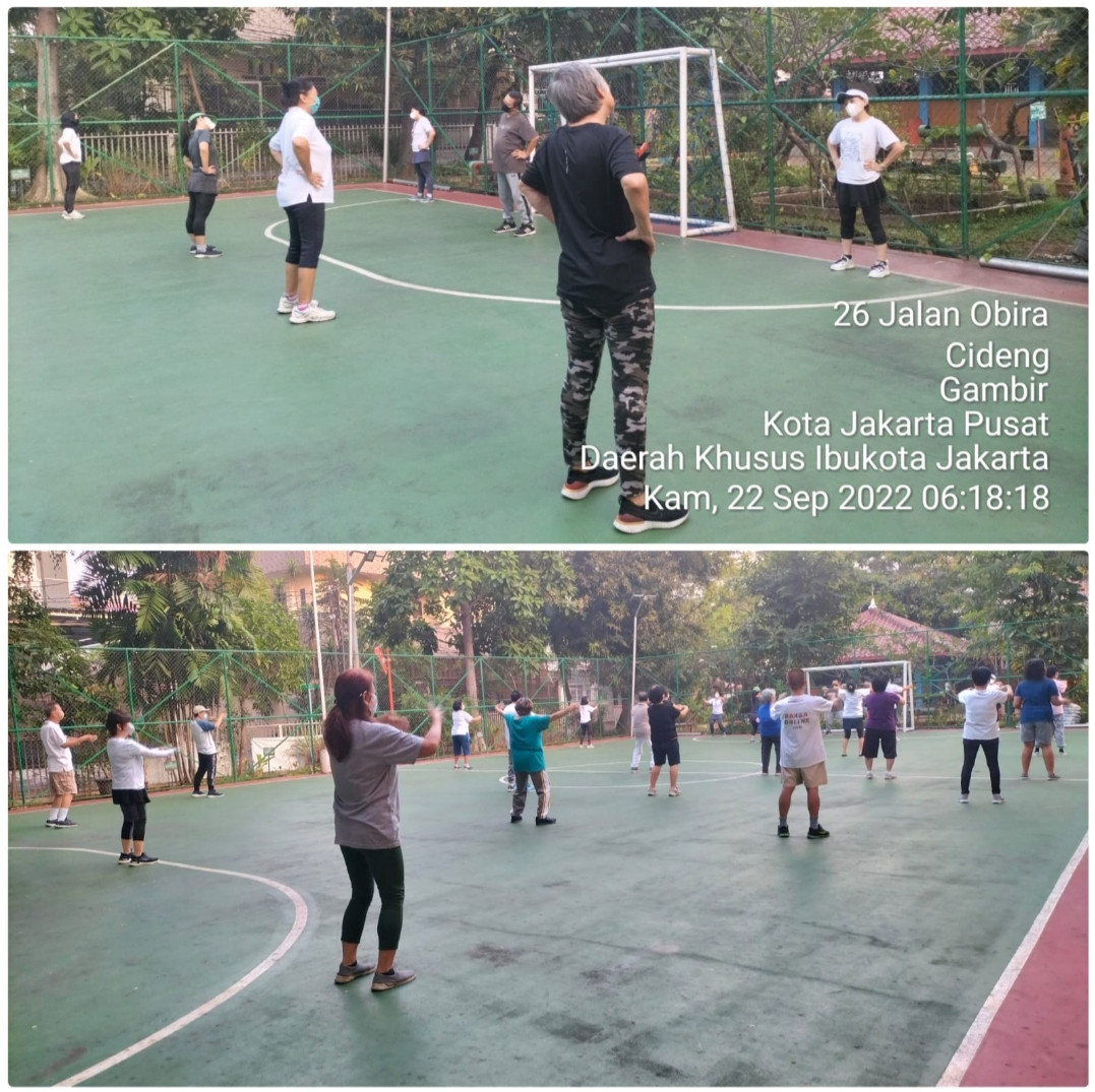 Senam tera kelurahan Cideng