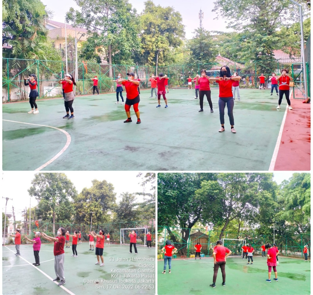 Senam tera kelurahan Cideng