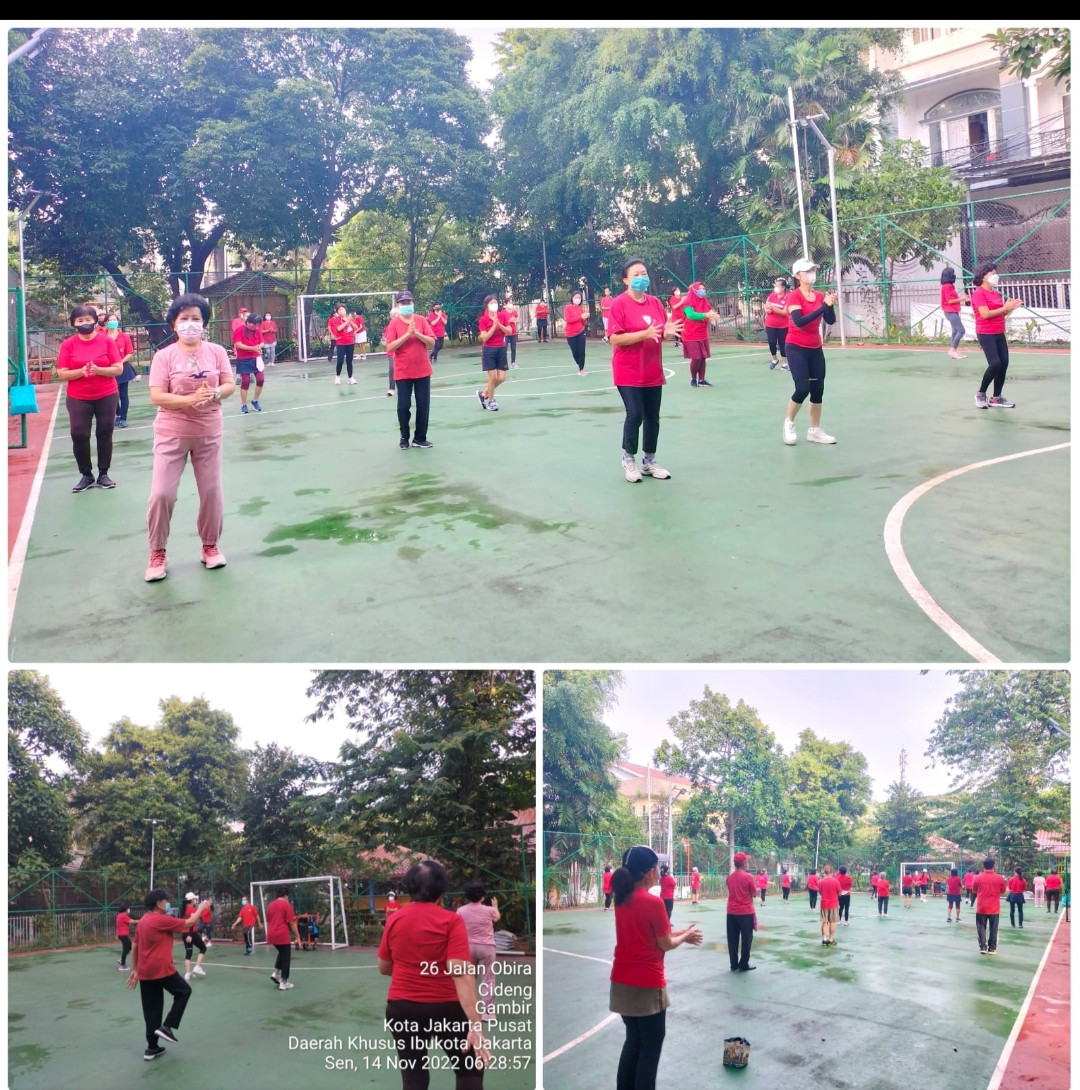 Senam tera kelurahan Cideng