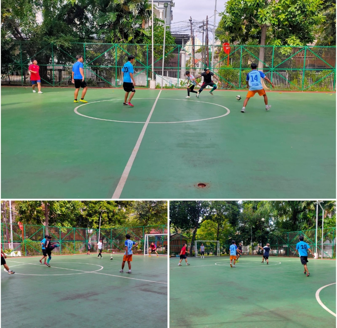Kegiatan futsal dewasa warga Kelurahan Cideng