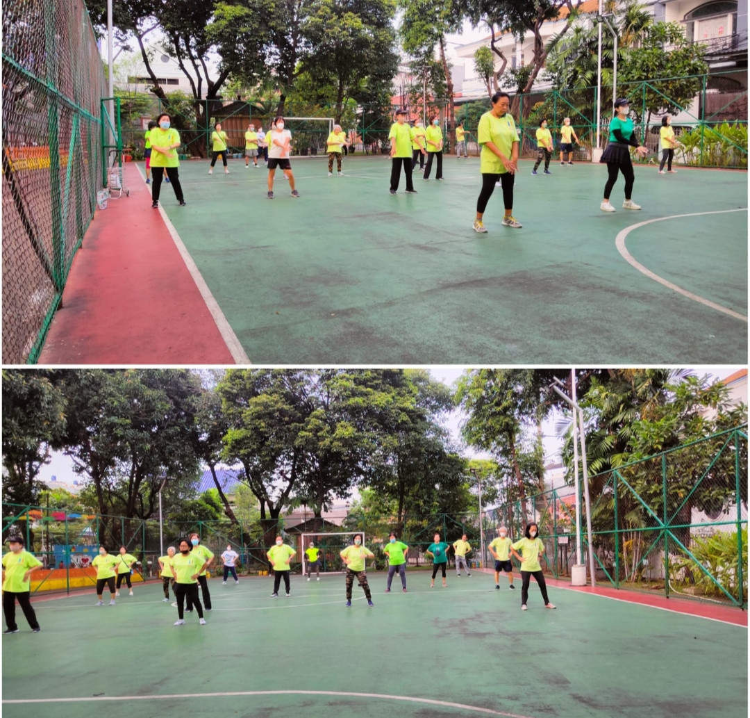 senam tera warga kelurahan Cideng