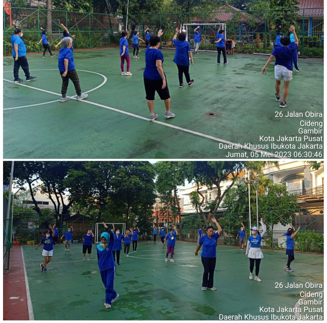 senam tera warga kelurahan Cideng