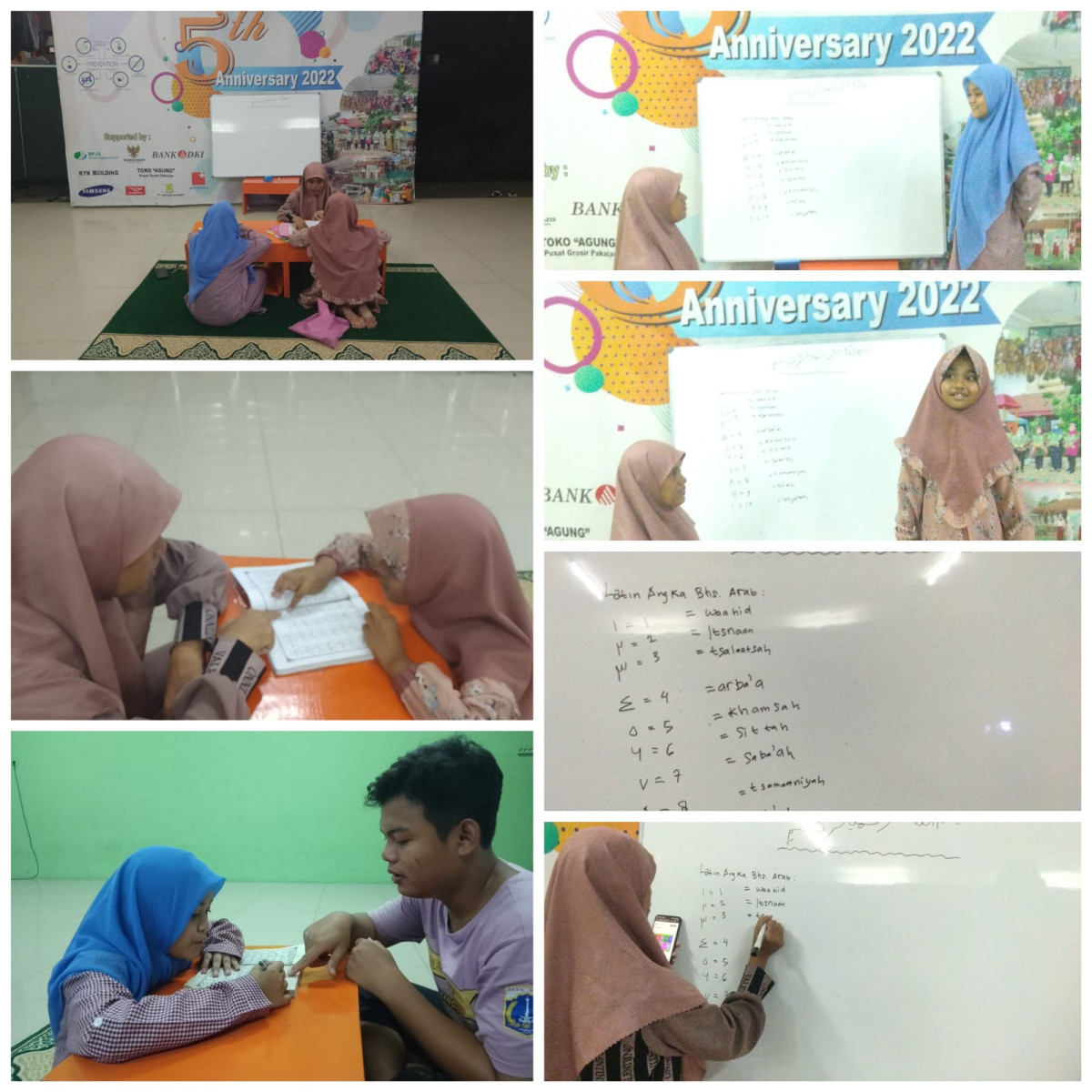 Belajar mengaji bersama pengelola