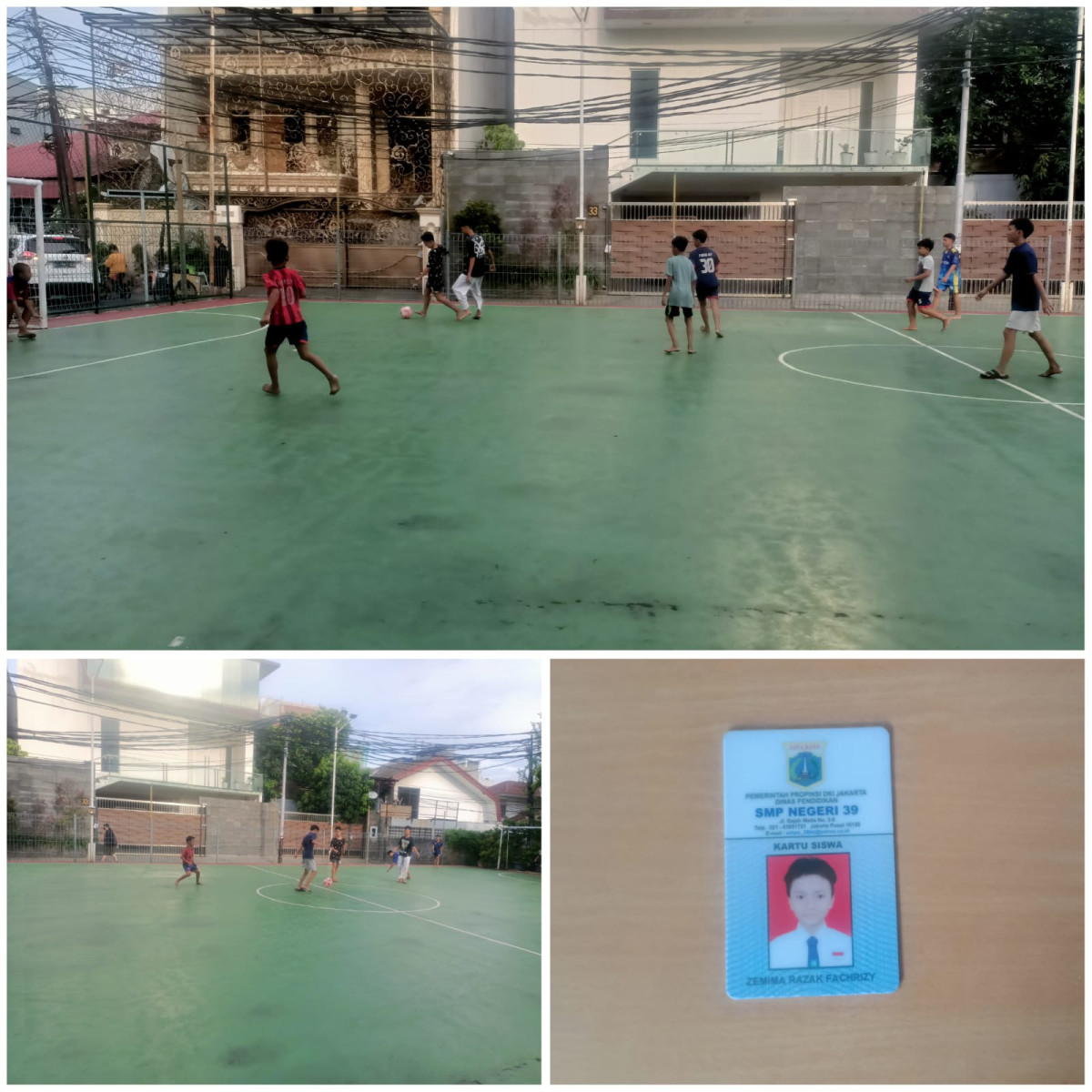 Anak anak dari Petojo Binatu sedang bermain futsal