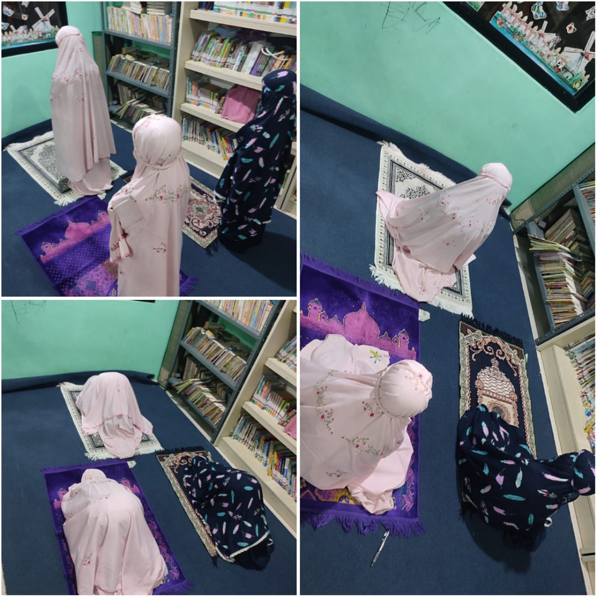 Sebelum bimbingan mengaji Anak-anak warga RW 11 sholat Maghrib