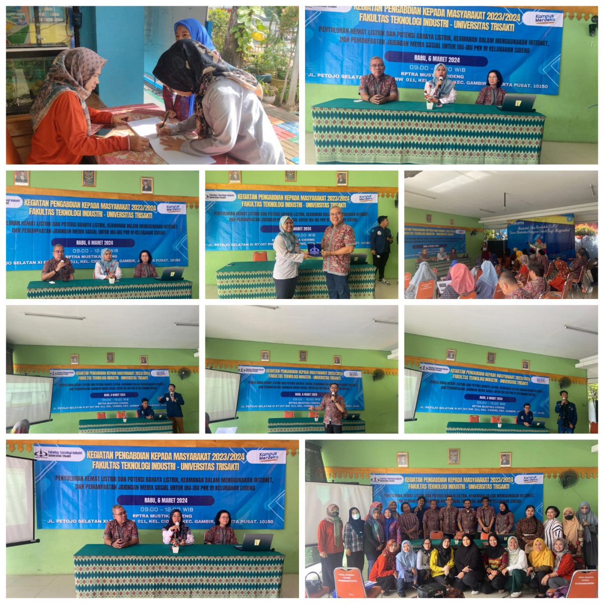*Kegiatan Pengabdian kepada Masyarakat 2023/2024* Dari: *Fakultas  Teknologi Industri Universitas Trisakti*