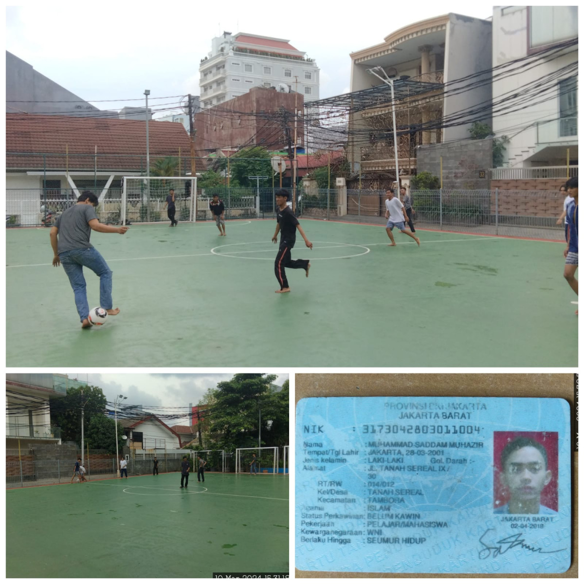 Remaja dari Tanah Sereal sedang bermain futsal