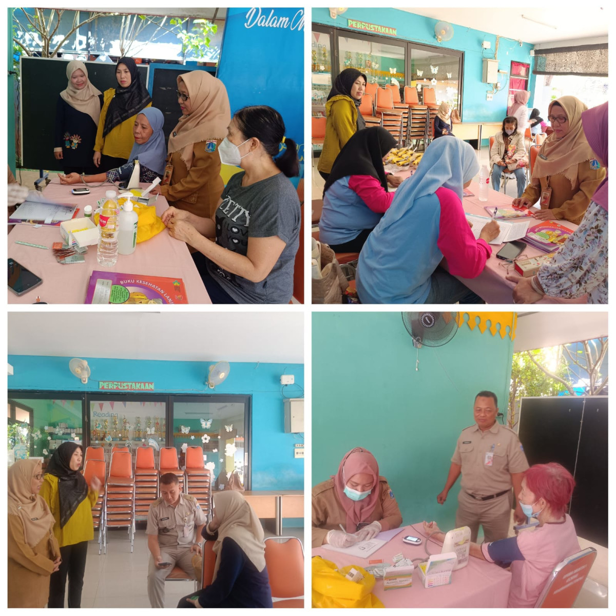 Kegiatan Posbindu dan Poslansia RW 004 dan RW 011 Kel. Cideng