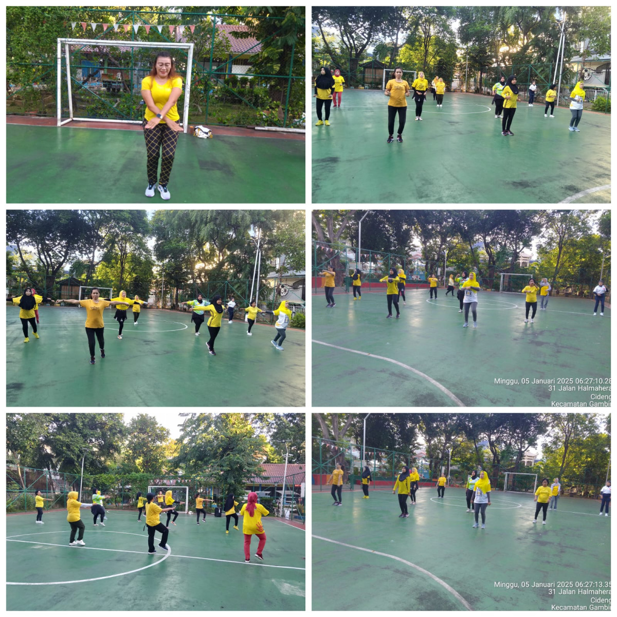 Senam Jantung Sehat oleh warga Kelurahan Cideng