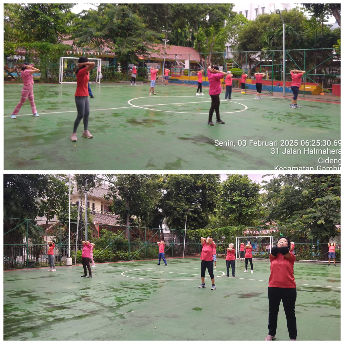 Senam Tera warga Kelurahan Cideng