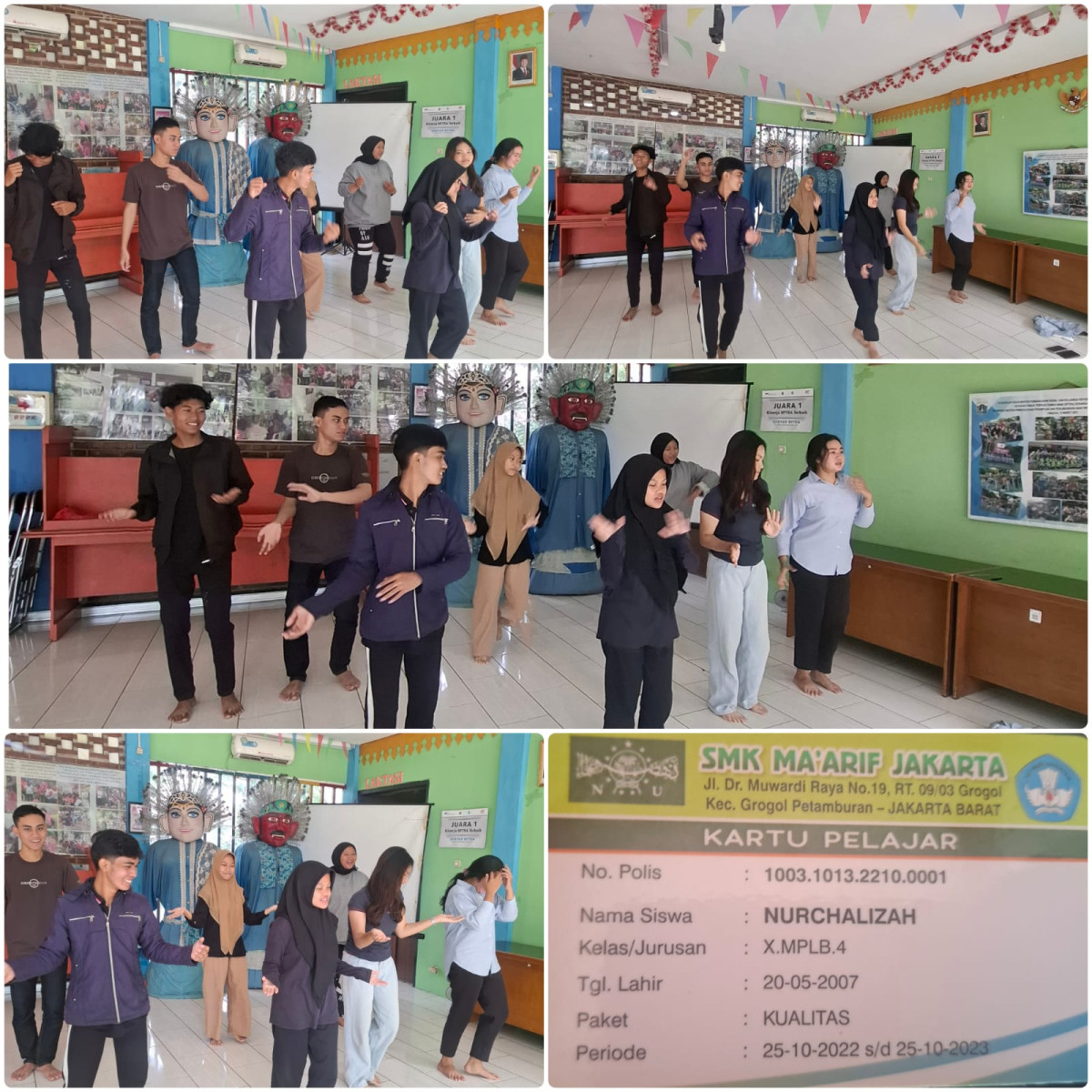 Latihan Menari oleh SMK Ma'arif Jakarta