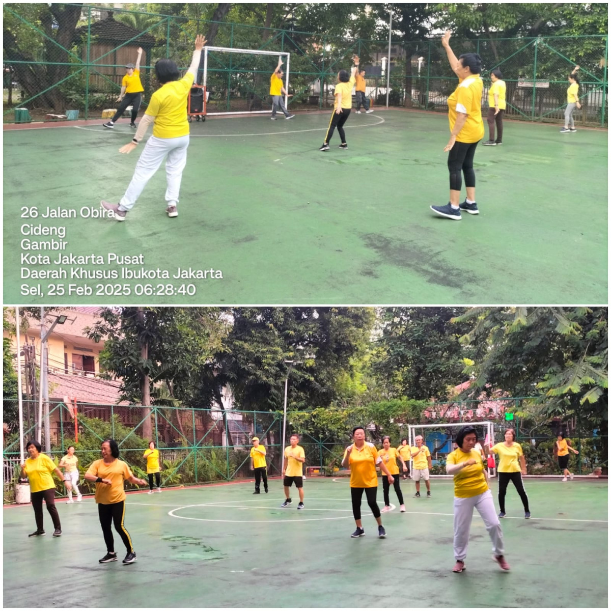 Senam Tera warga Kelurahan Cideng
