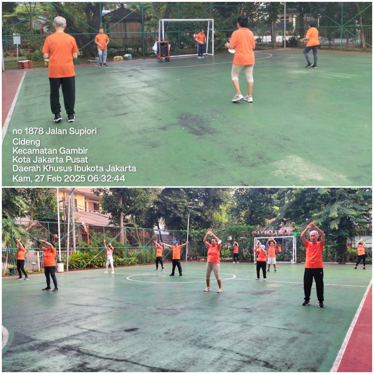 Senam Tera warga Kelurahan Cideng