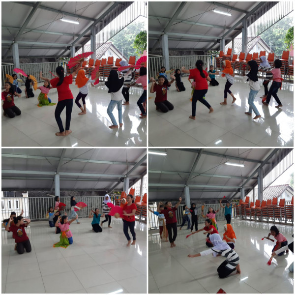 Kegiatan latihan menari SDN 01