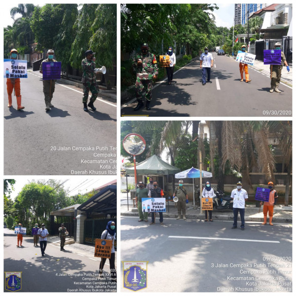 Kegiatan gerebek masker di lingkungan RW 06 Kel CPT