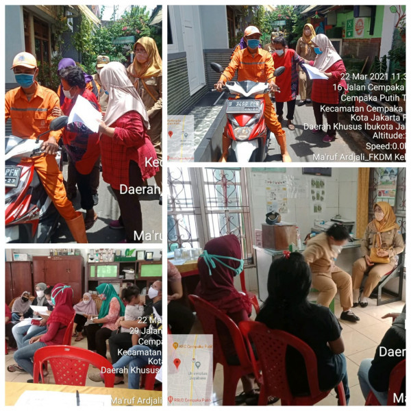 Penjemputan lansia untuk divaksinasi covid 19 diwilayah RW 03 Kel CPT