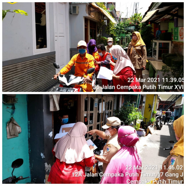 Penjemputan lansia untuk divaksinasi RW 03 Kel CPT