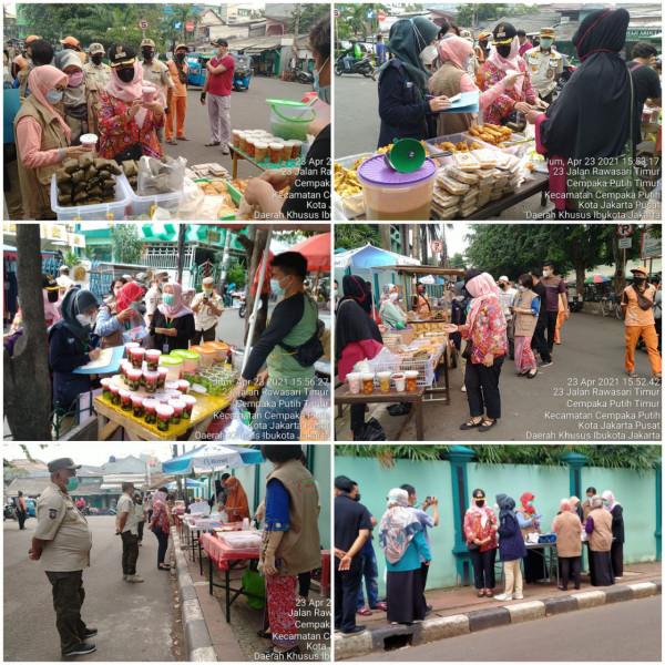 Kegiatan Uji kualitas pangan  takjil di jln komplek perkantoran Rawa kerbo kel CPT