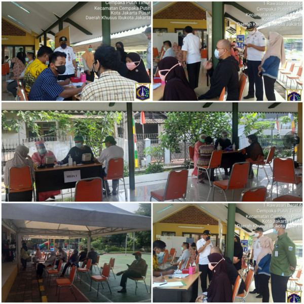  Kegiatan vaksinasi covid 19 tempat RPTRA Matahari untuk warga kel CPT