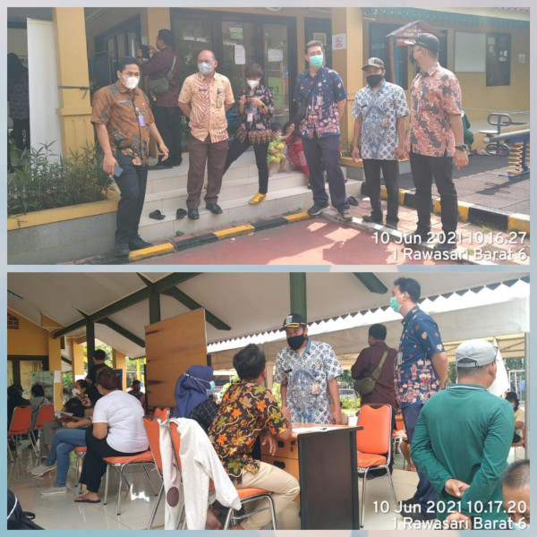 Kegiatan vaksinasi covid 19 untuk warga kel CPT usia diatas 18 tahun tempat RPTRA  Matahari