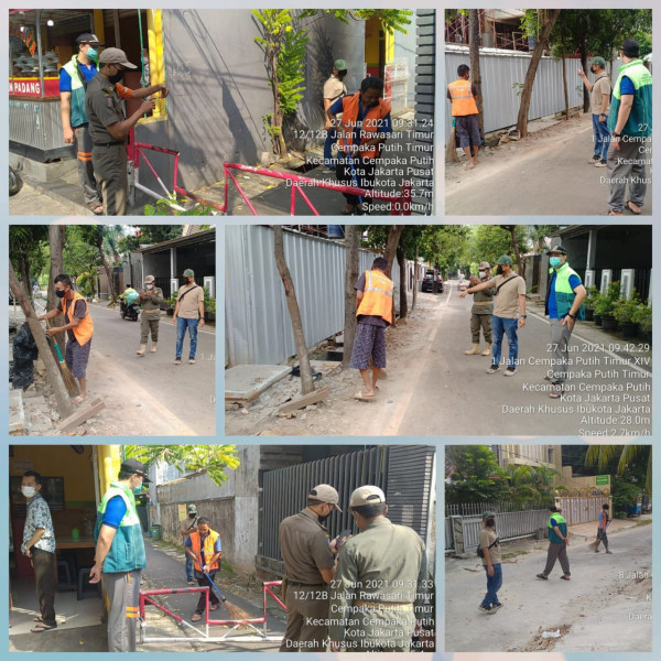 Kegiatan grebek masker diwilayah Kel CPT