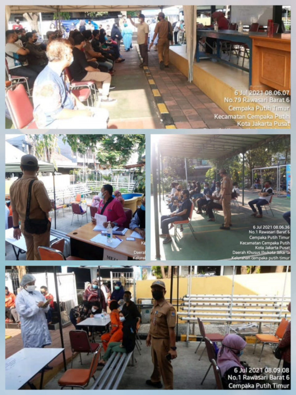  Kegiatan vaksinasi covid 19 USIA 12 Tahun keatas tempat RPTRA Matahari Kel CPT