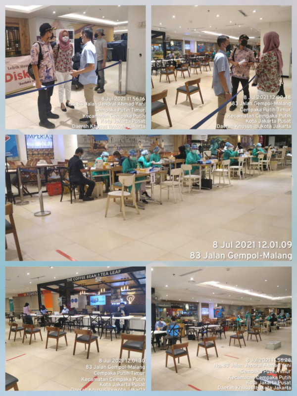 Kegiatan vaksinasi covid 19 lokasi Transmart Kel CPT