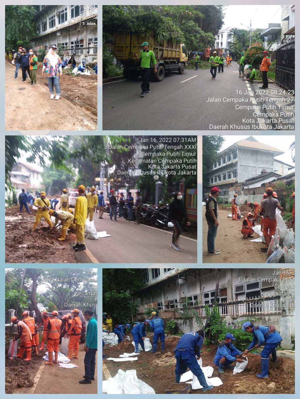 Kerja bakti grebek lumpur gabungan diwilayah RW 07 Kel Cempaka Putih Timur