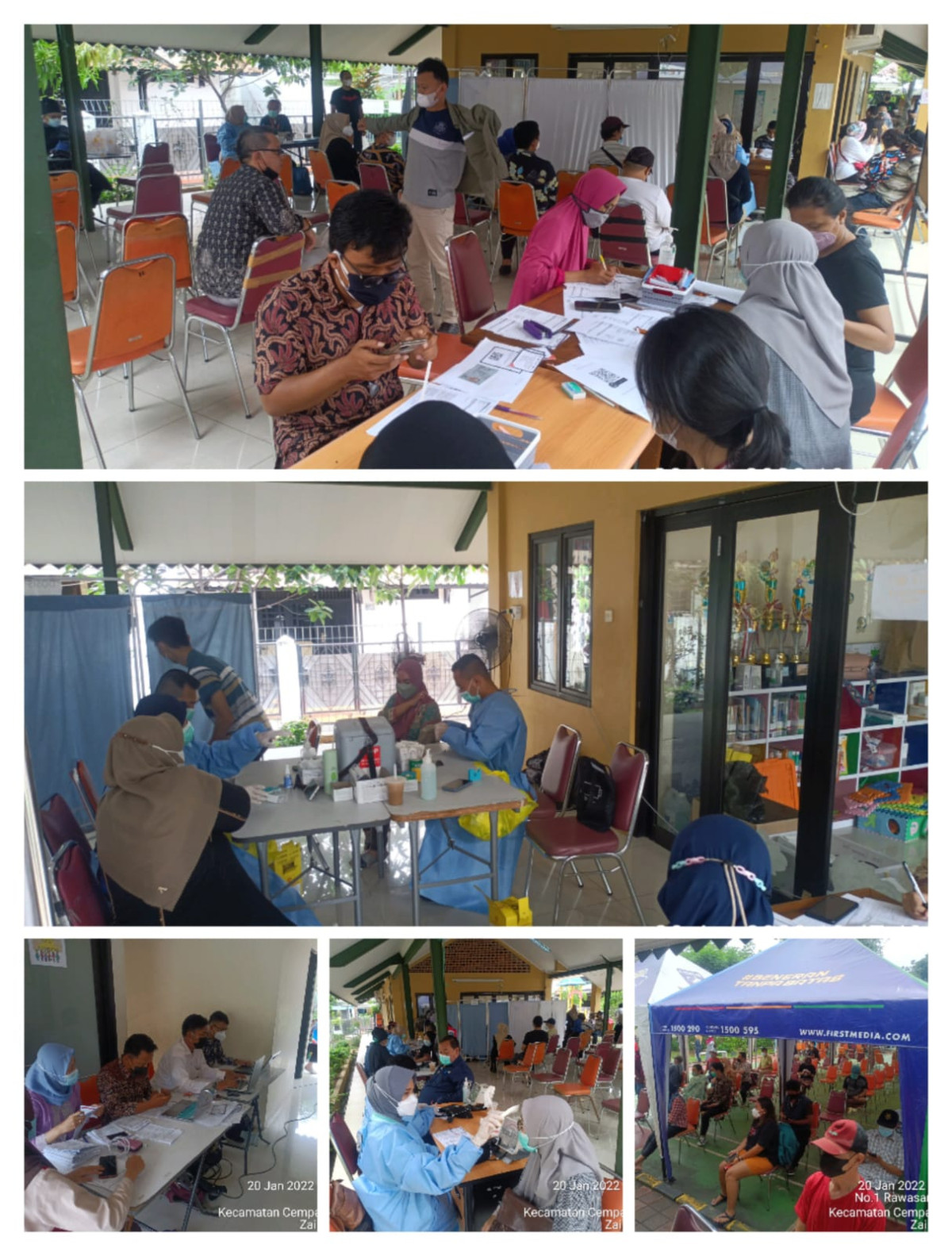 Kegiatan vaksinasi di RPTRA Matahari