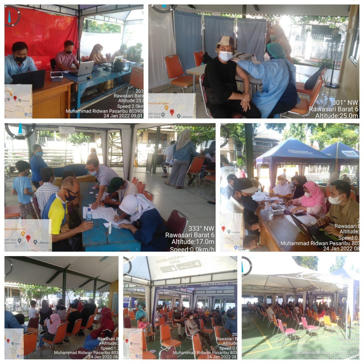 Kegiatan vaksinasi di RPTRA Matahari