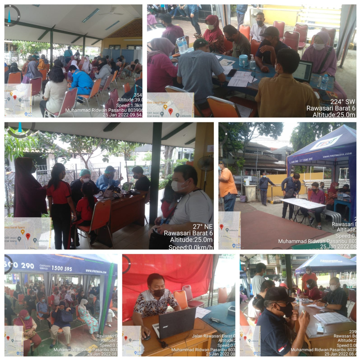 Kegiatan vaksinasi di RPTRA Matahari